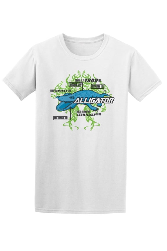 Alligator Facts Graphic T-Shirt Men -Image by Shutterstock, Male Small