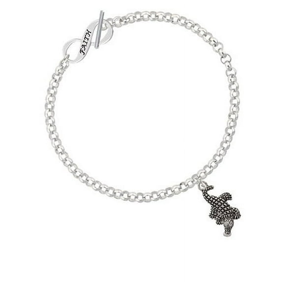 Alligator Faith Infinity Toggle Chain Bracelet