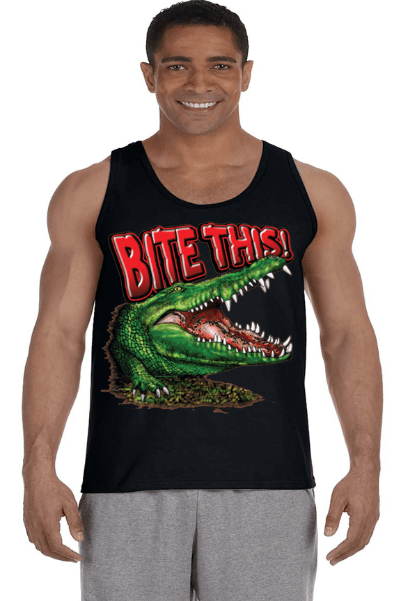 Alligator Funny Tank Top Mens T-shirt Clothing Apparel Muscle Tee