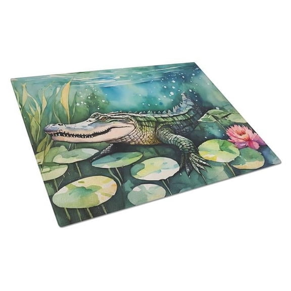 Alligator Glass Cutting Board Large 12 in x 15 in