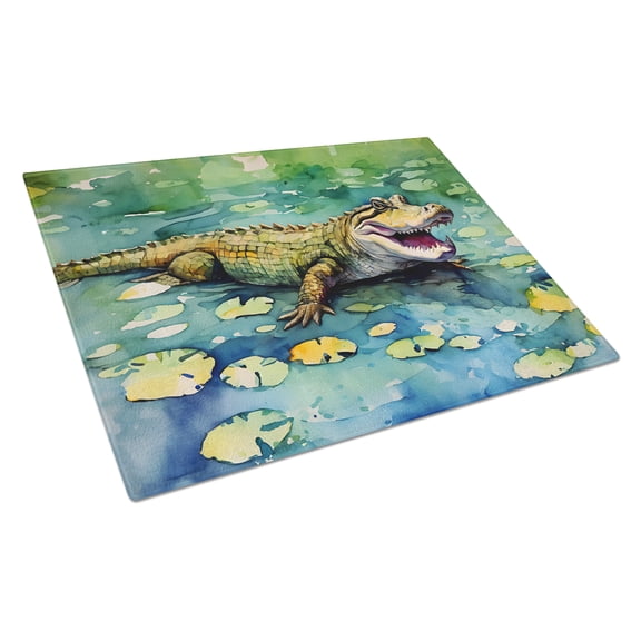 Alligator Glass Cutting Board Large 12 in x 15 in