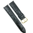 thumbnail image 1 of Alligator Grain Black Matte Leather Watch Strap, 1 of 3