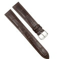 thumbnail image 1 of Alligator Grain Brown Matte Leather Watch Strap, 1 of 3