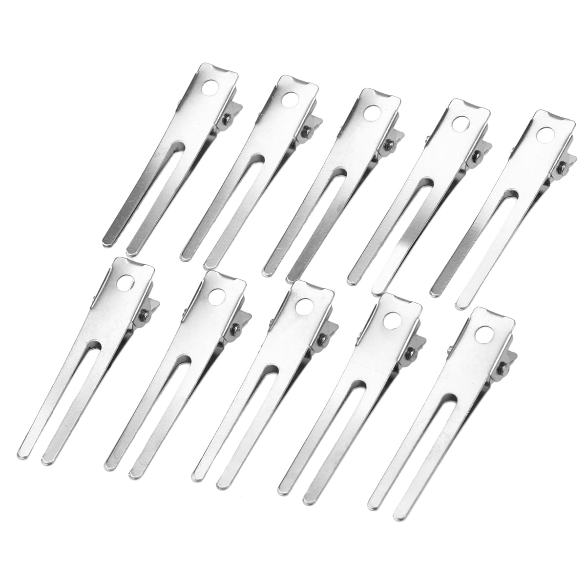 Alligator hair clips 50pcs Silver Double Prong Alligator Hair Clips