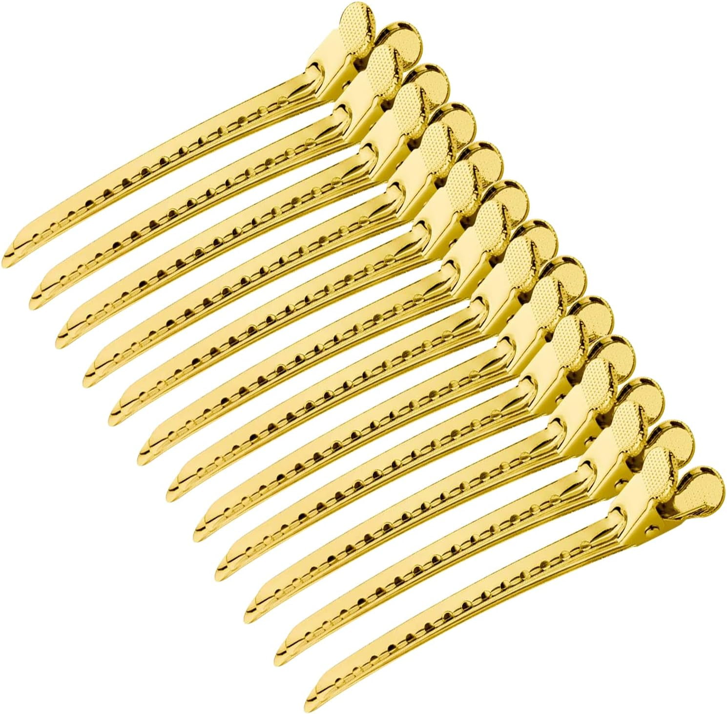 Alligator Hair Clips For Styling Sectioning Metal Rustproof Duckbill Hair Clips With Holes For