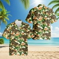 thumbnail image 1 of Alligator Hawaiian Shirt for Men, Button Down Summer Beach Short Sleeve, Tropical Style, Sizes S-5XL, 1 of 3