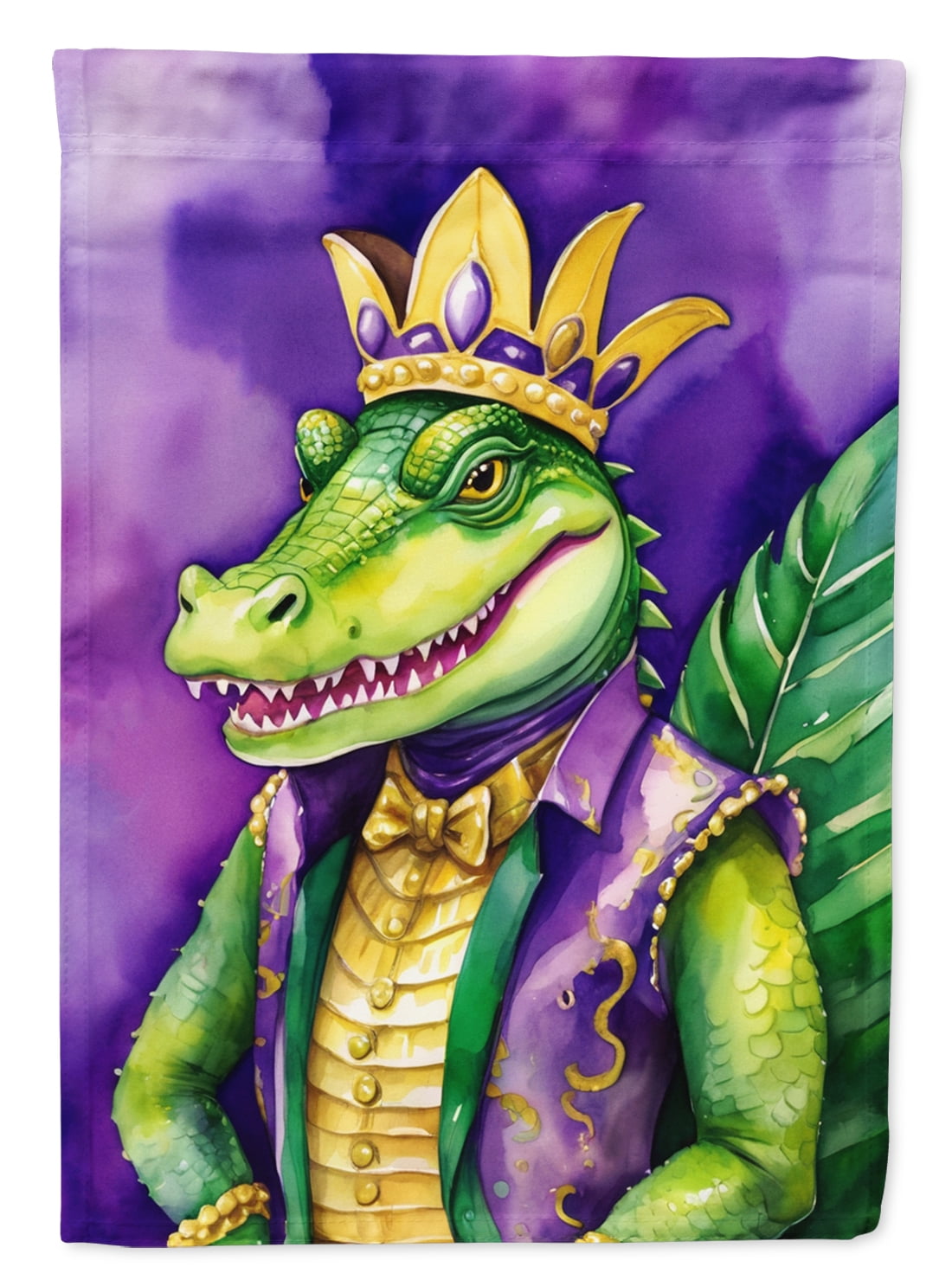 Alligator King of Mardi Gras House Flag 28 in x 40 in