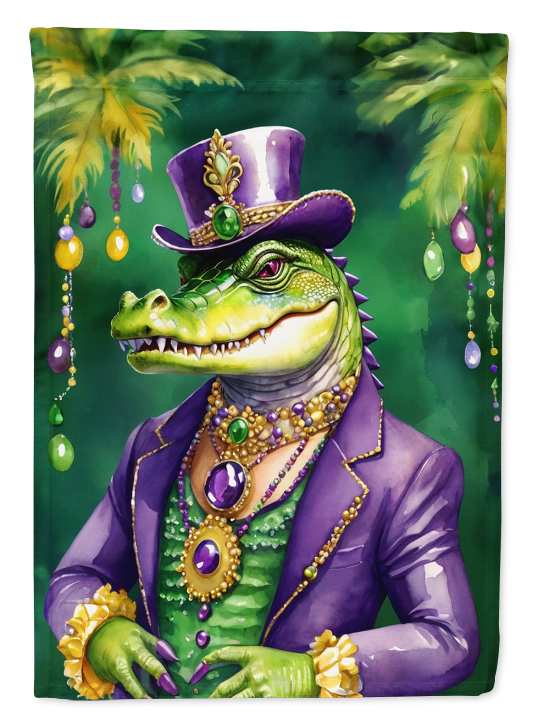 mardi gras garden flag nearby