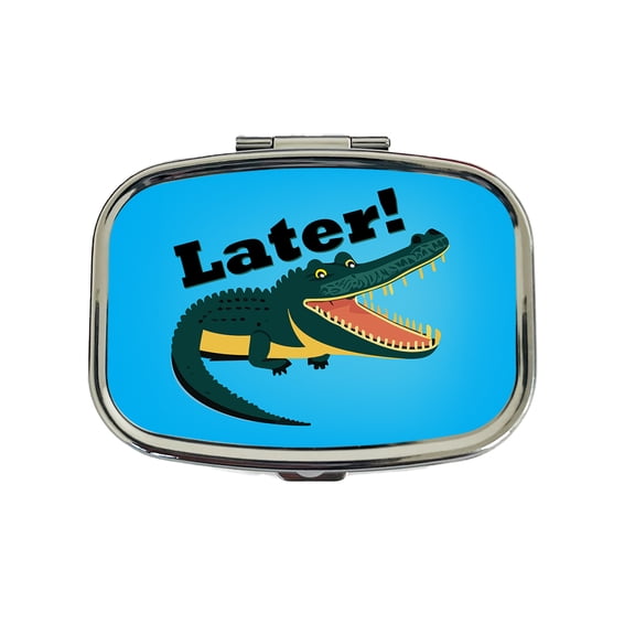 Alligator Later Gator Funny Small Travel Handbag Pill Box Case