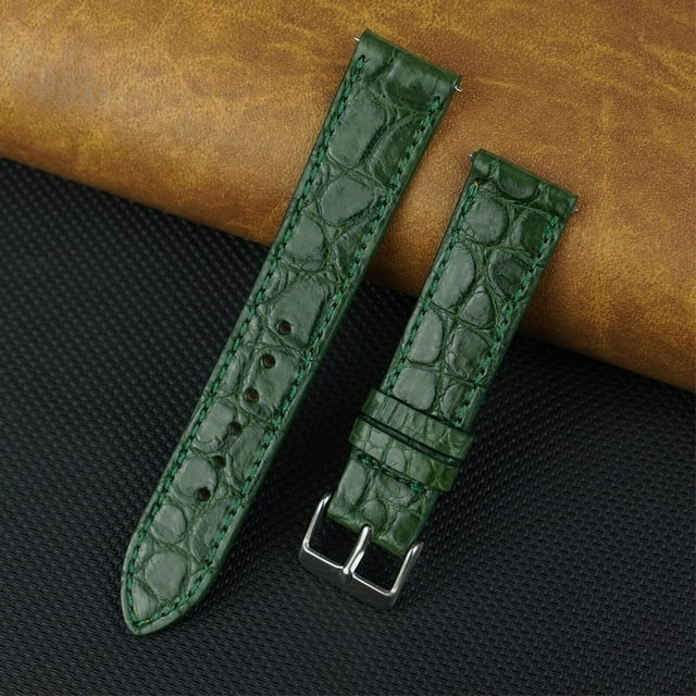 Alligator Leather Watch Band Real Crocodile Watch Strap for Men Quick