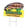 thumbnail image 1 of Alligator On A Stick 12" x 16" Yard Sign & Stake | Advertise Your Business | Stake Included Image On Front Only | Made in The USA, 1 of 3