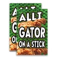 thumbnail image 1 of Alligator On A Stick (24" X 36") Vinyl Decal Only (Pack of 2) |Sign|Sticker|Poster, 1 of 4