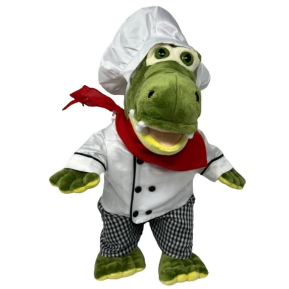 Alligator Plush Toy in Chef Costume - 16 Inch Culinary Stuffed Animal with Chef Accessories, Cute Chef Teddy Bear Outfit, Gift for Kids, and Creative Play
