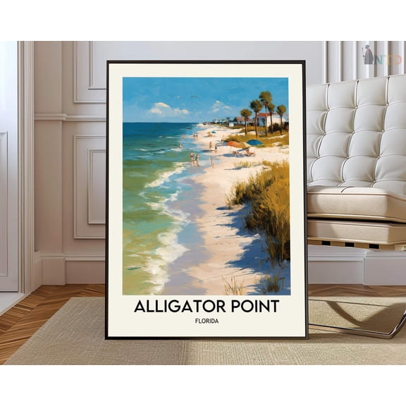 Alligator Point Florida Beach Poster, Unframed Paper Poster 8x10in