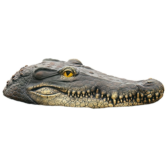 Floating Alligator Head Pond Decoration for Swimming Pools and Ponds, 12.6 in (32 cm)