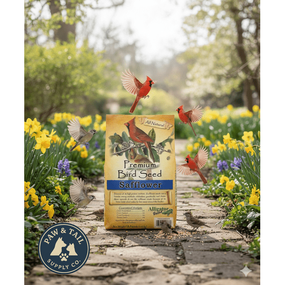 Alligator Safflower Seed Wild Bird Food 5 lb Natural Squirrel-Resistant Blend