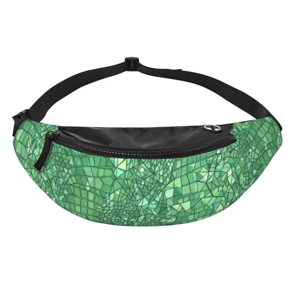 Alligator Skin Green Texture Pattern Fanny Pack Casual Hands-Free Wallets Waist Pack Phone Bag Carrying All Phones