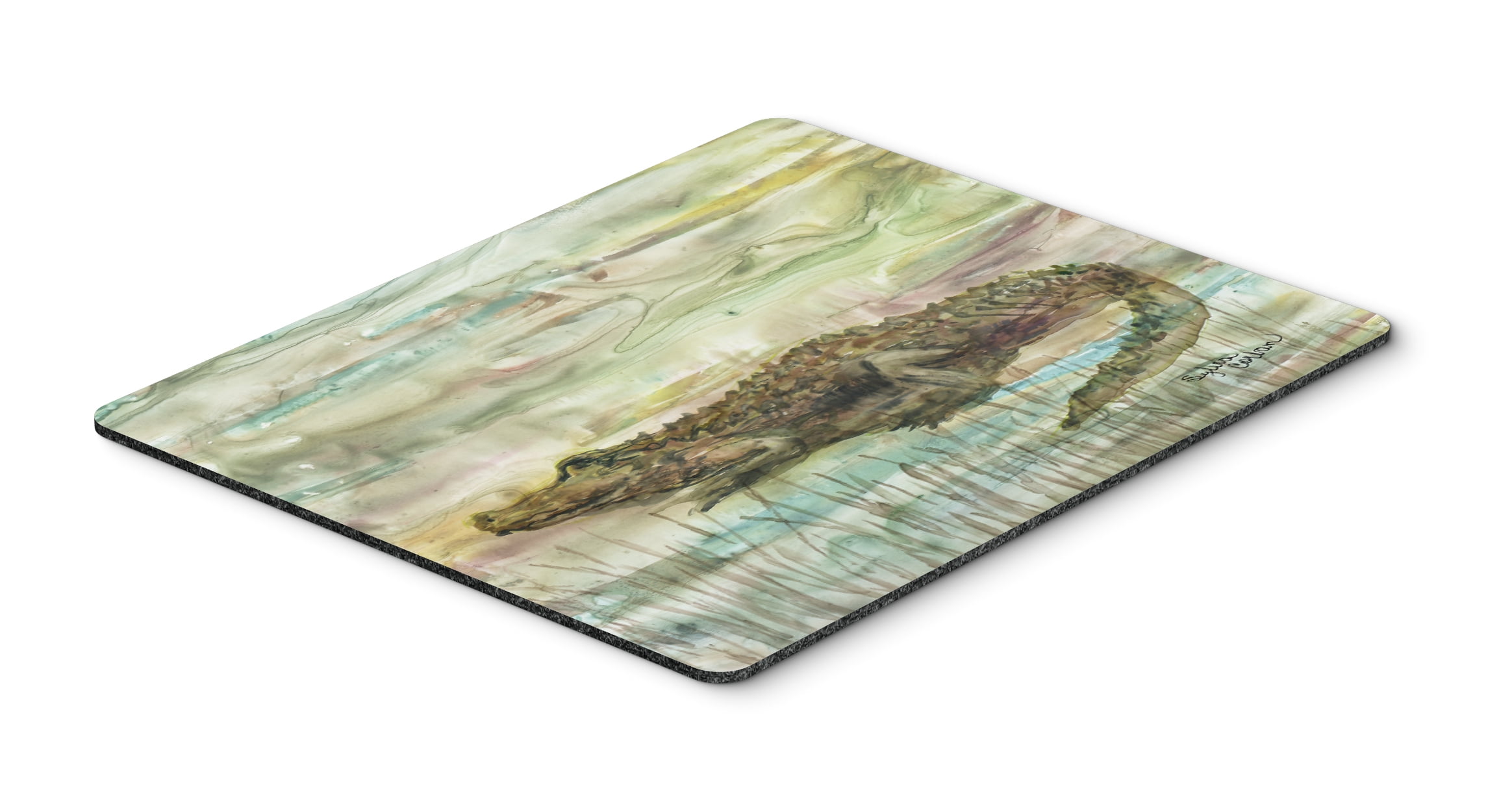 Alligator Sunset Mouse Pad, Hot Pad or Trivet
