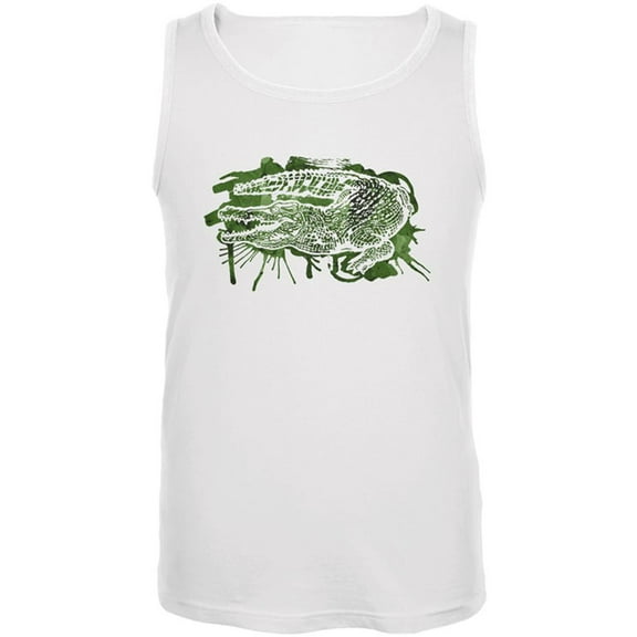 Alligator Swamp Water Splatter Mens Tank Top