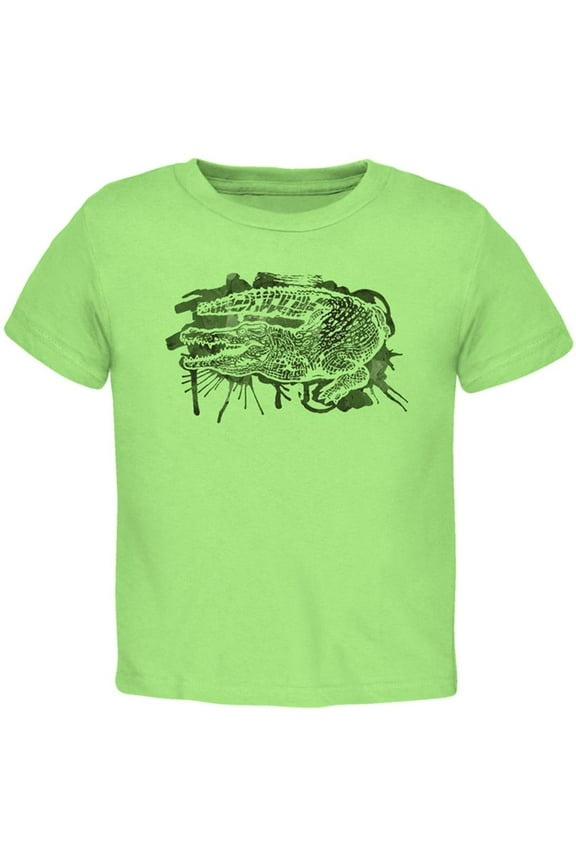 Alligator Swamp Water Splatter Toddler T Shirt