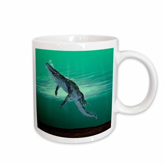 3drose, Alligator Swimming to the Surface, 11oz Mug