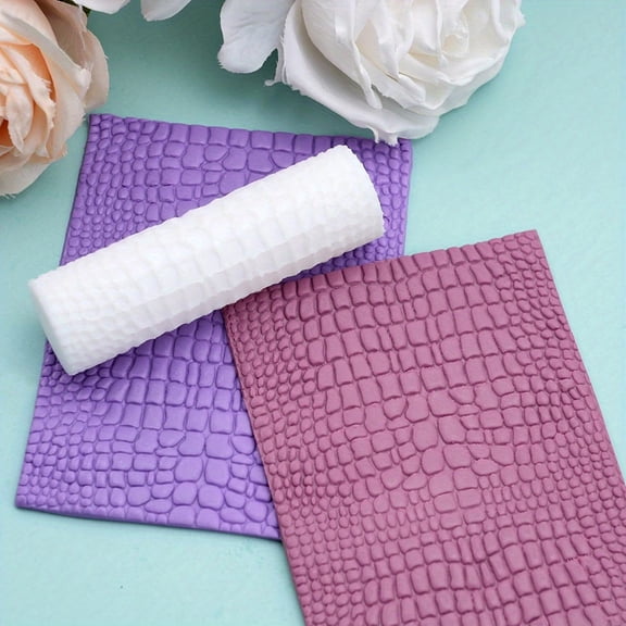 Alligator Textured Roller for Polymer Clay - Essential Tool for Jewelry Making and Crafting