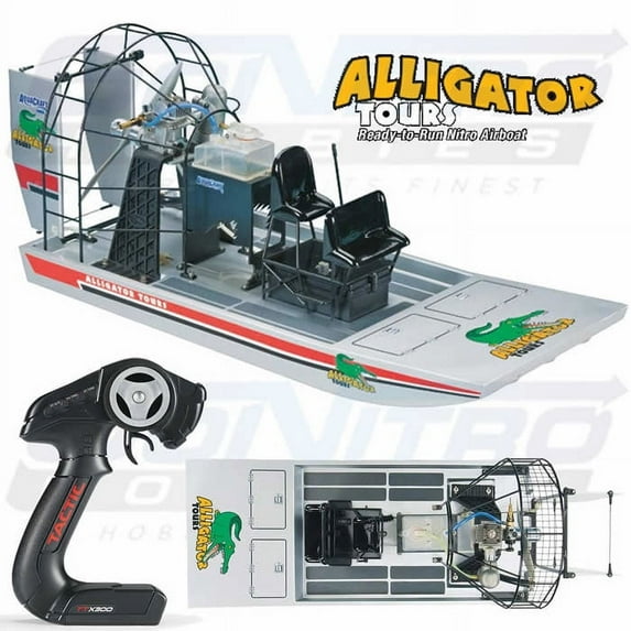 Alligator Tours Nitro Ready To Run Airboat with 2.4ghz Radio