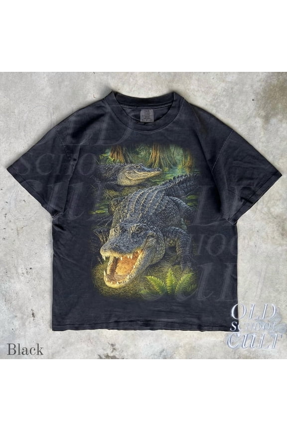 Alligator Vintage 90s Graphic Style Comfort Colors T-shirt, Retro Crocodile Nature Shirt, Crocodile Y2k Shirt