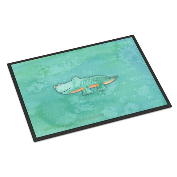 Alligator Watercolor Doormat 18x27