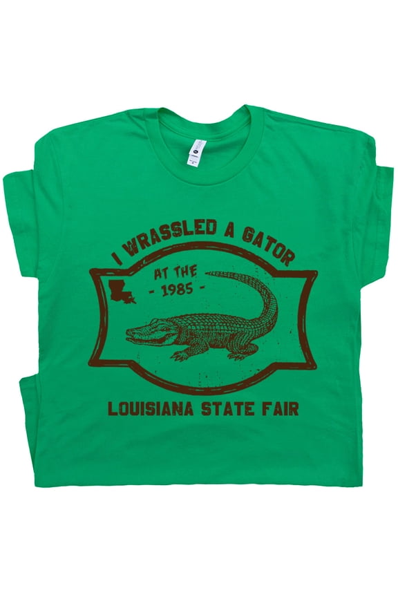 Alligator Wrestling T Shirt Vintage Crocodile Shirt For Men Women Guys Funny Cool Retro Graphic Tee Florida Louisiana