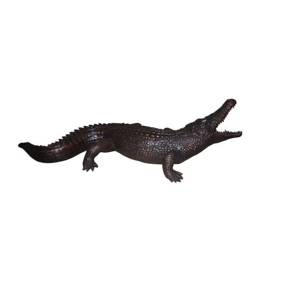 Nifao Alligator Outdoor Fountain Statue, Bronze Garden Water Feature Sculpture for Patio & Yard – Garden Water Feature Sculpture, 77"L x 34"W x 18"H