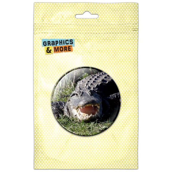 Alligator in Grass Refrigerator Button Magnet