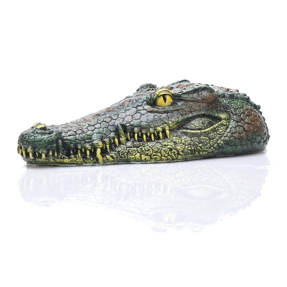 Alligators Pool Float Floating Alligators Decoy for Pool Resin Alligator Head Float Pond & Water Feature Decor for Outdoor