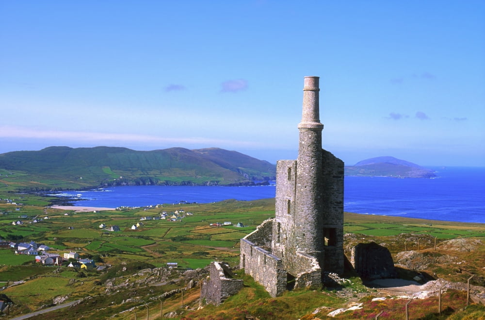 Allihies Co Cork Ireland Old Mine Building Canvas Art - The Irish Image Collection Design Pics (18 x 12)