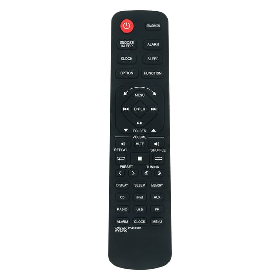 Allimity CRX-330 WQ45460 WY92700 Replaced Remote Control Compatible with Yamaha CD Receiver CRX-330BL MCR-230 MCR-330 MCR-230BL MCR-330BL