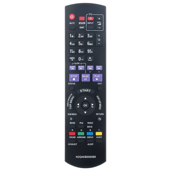 Allimity N2QAKB000089 Replaced Remote Compatible with Panasonic Blu-ray Disc DVD Player SA-BT230 SA-BT235 SA-BT330 SA-BTT350 SA-BTT750 SA-BT730 SB-HF730 SB-HF230 SB-HW330 SB-HC730 SB-HC480 SB-HW480