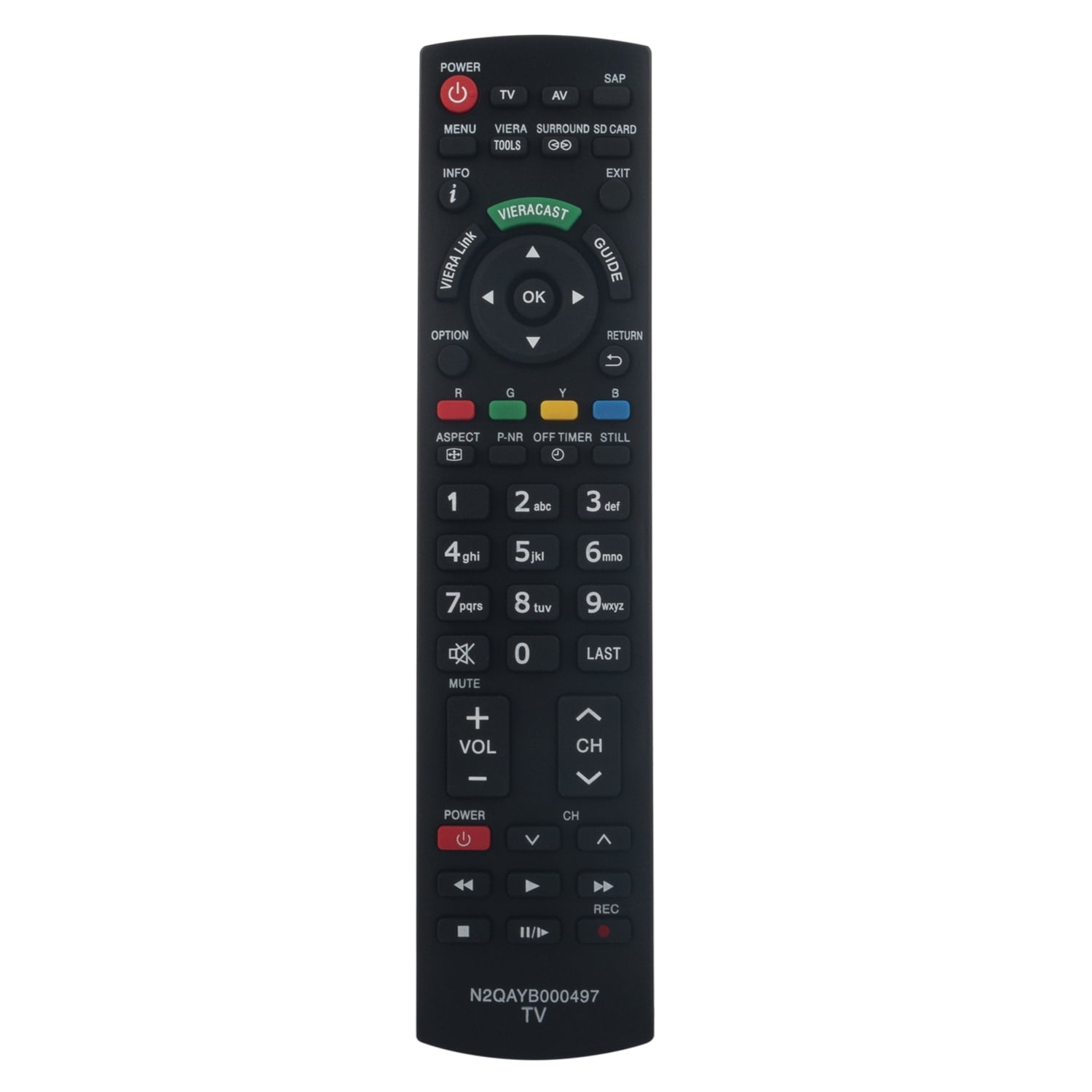 Télécommande VCR Panasonic VEQ1312 VEQ1254, VEQ1312, VEQ1389, VEQ1430