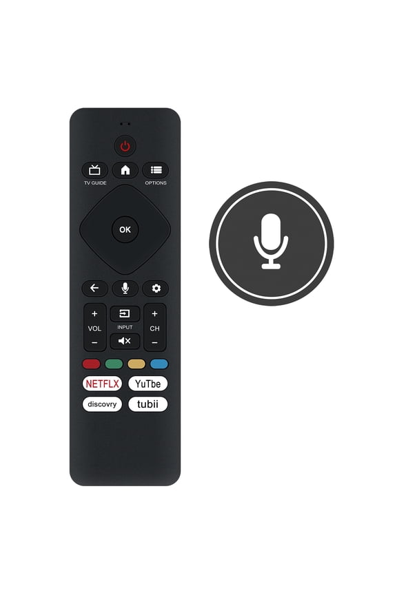 URMT26CND002 Voice Replaced Remote Control Compatible with Philips Smart TV 50PUL7552/F7 55PUL7552/F7 65PUL7672/F7 75PUL7552/F7 43PUL7672/F7 50PUL7672/F7 55PUL7672/F7