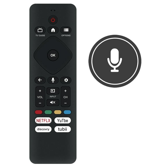 Allimity URMT26CND002 Voice Replaced Remote Control Compatible with Philips Smart TV 50PUL7552/F7 55PUL7552/F7 65PUL7672/F7 75PUL7552/F7 43PUL7672/F7 50PUL7672/F7 55PUL7672/F7