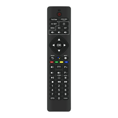 Allimity Voice Replaced Remote Control Compatible with TELE System UP T2 4K Decoder Smart TV Upgrade, Tuner DVB-T2 HEVC HDR10+HLG
