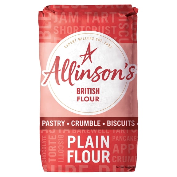 Allinson's Plain White Baking Flour 1Kg, Imported from Britain