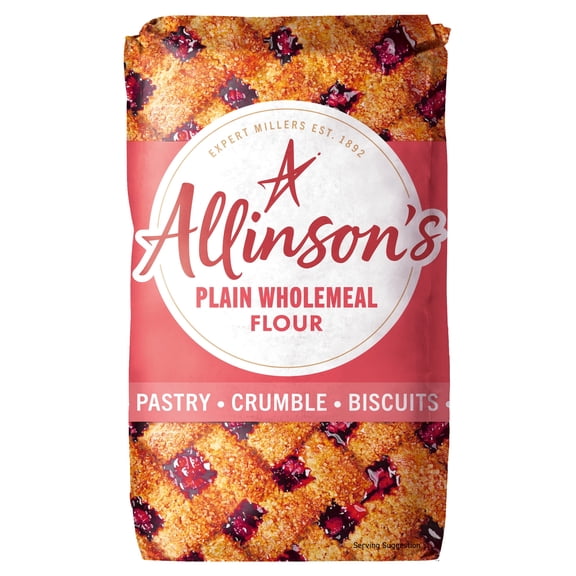 Allinson's Plain Wholemeal Baking Flour 1kg, Imported from Britain