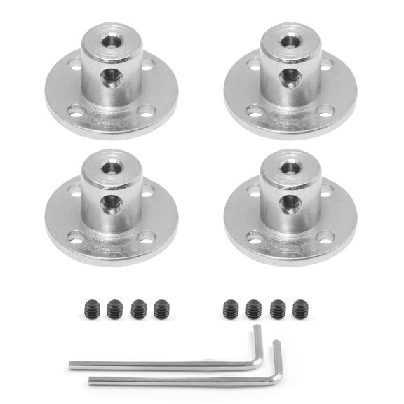 Allio-4 Pcs 3mm Rigid Flange Shaft Coupling Motor Connector for DIY RC Models