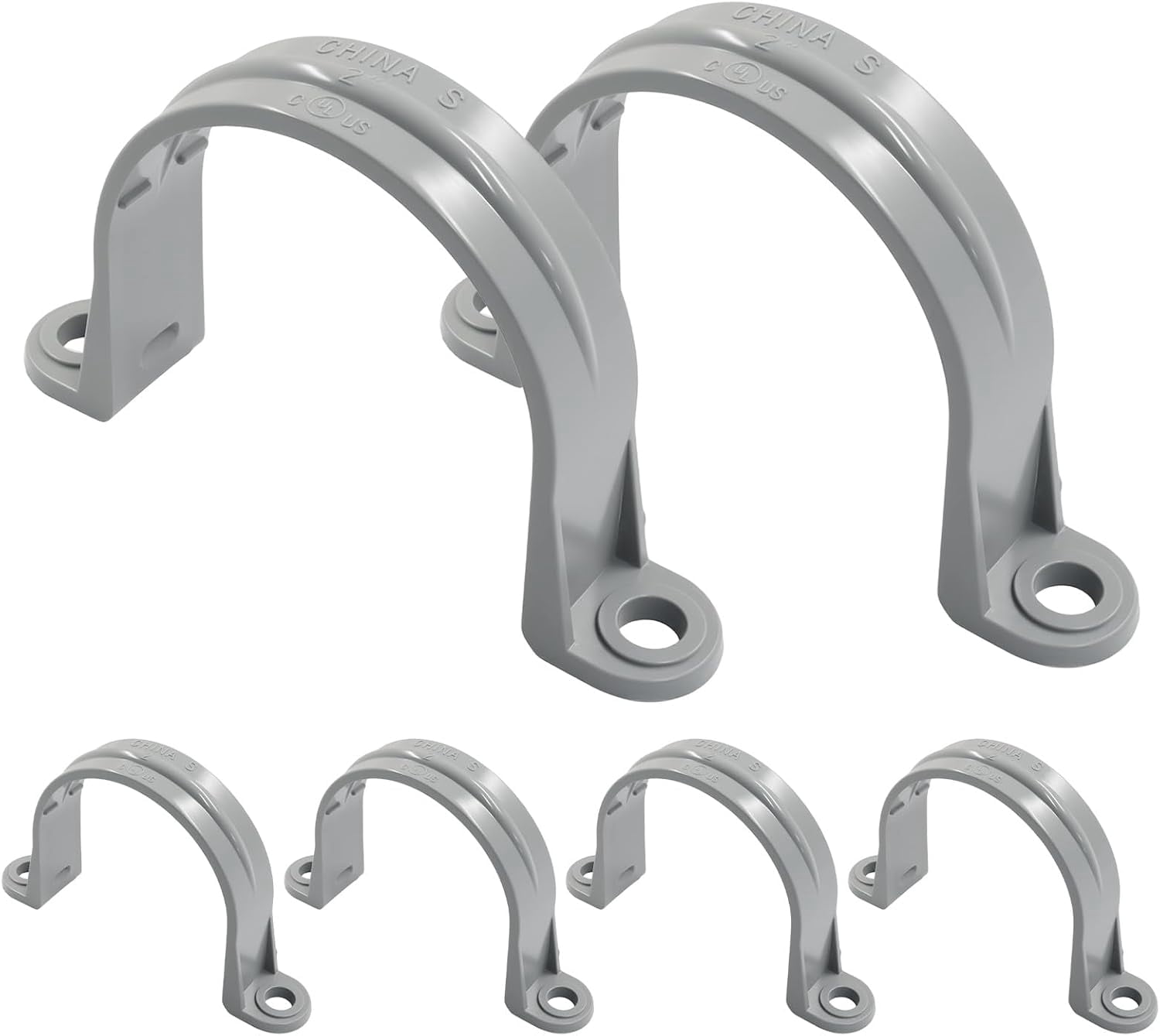 Conduit Recpie Allio-6 Pcs 2 Inch Pipe Straps, PVC Conduit Clamp with 2 Holes ...