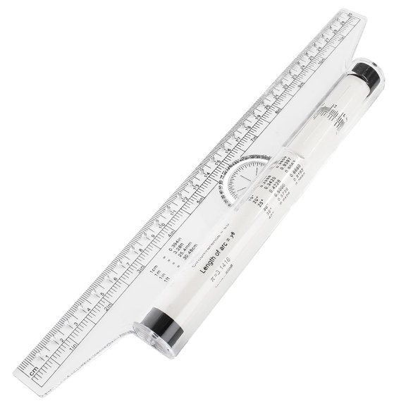 Allio-Plastic Measuring Rolling Ruler, 12 Inch