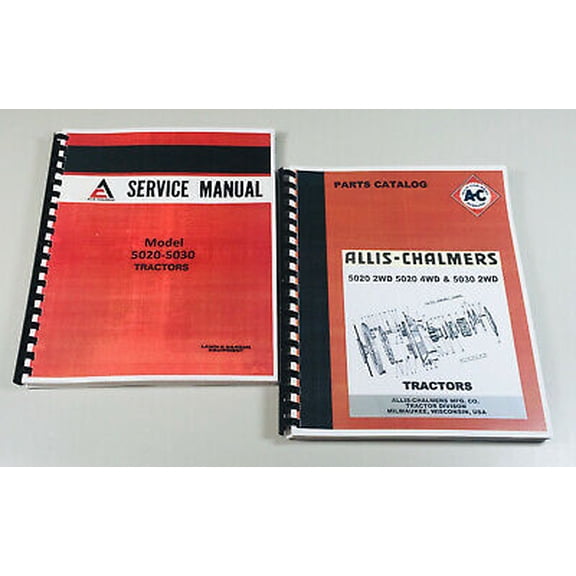 Allis Chalmers 5020 5030 Tractor Service Repair Manual Parts Catalog Set