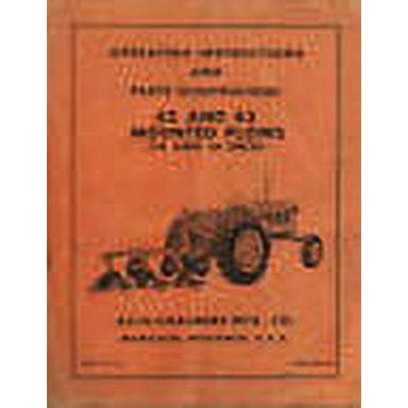 Allis Chalmers 62 63 Mounted Plow Operators And Parts Manual Owners 3 Point Ac