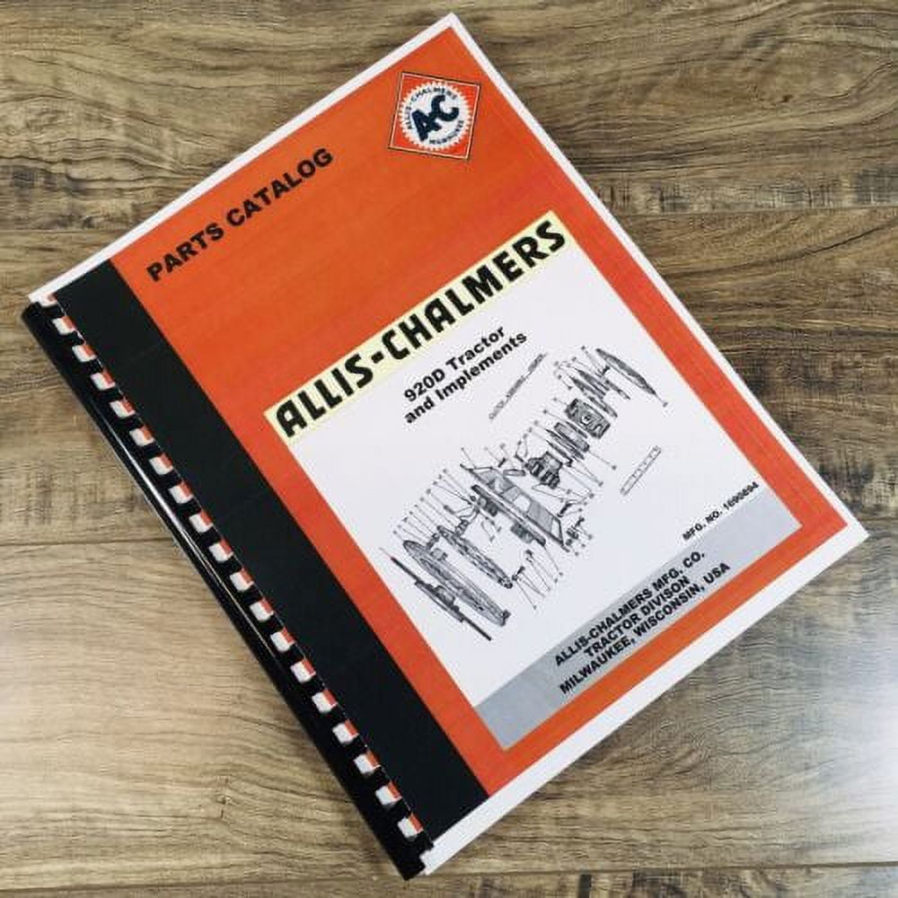 Allis Chalmers 920D Lawn Tractor & Implements Parts Manual Catalog Book