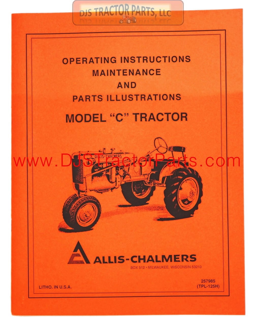 Allis chalmers c operators manual walmart