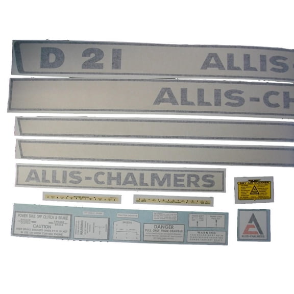 Allis Chalmers D21 Series I - Vinyl Decal Set - DJS172